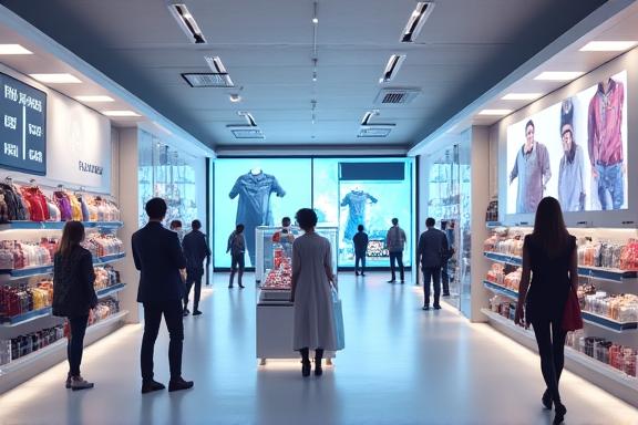 デジタル技術を活用した現代的な小売店舗