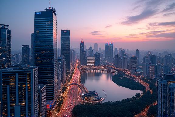 東南アジアの近代的な都市の風景